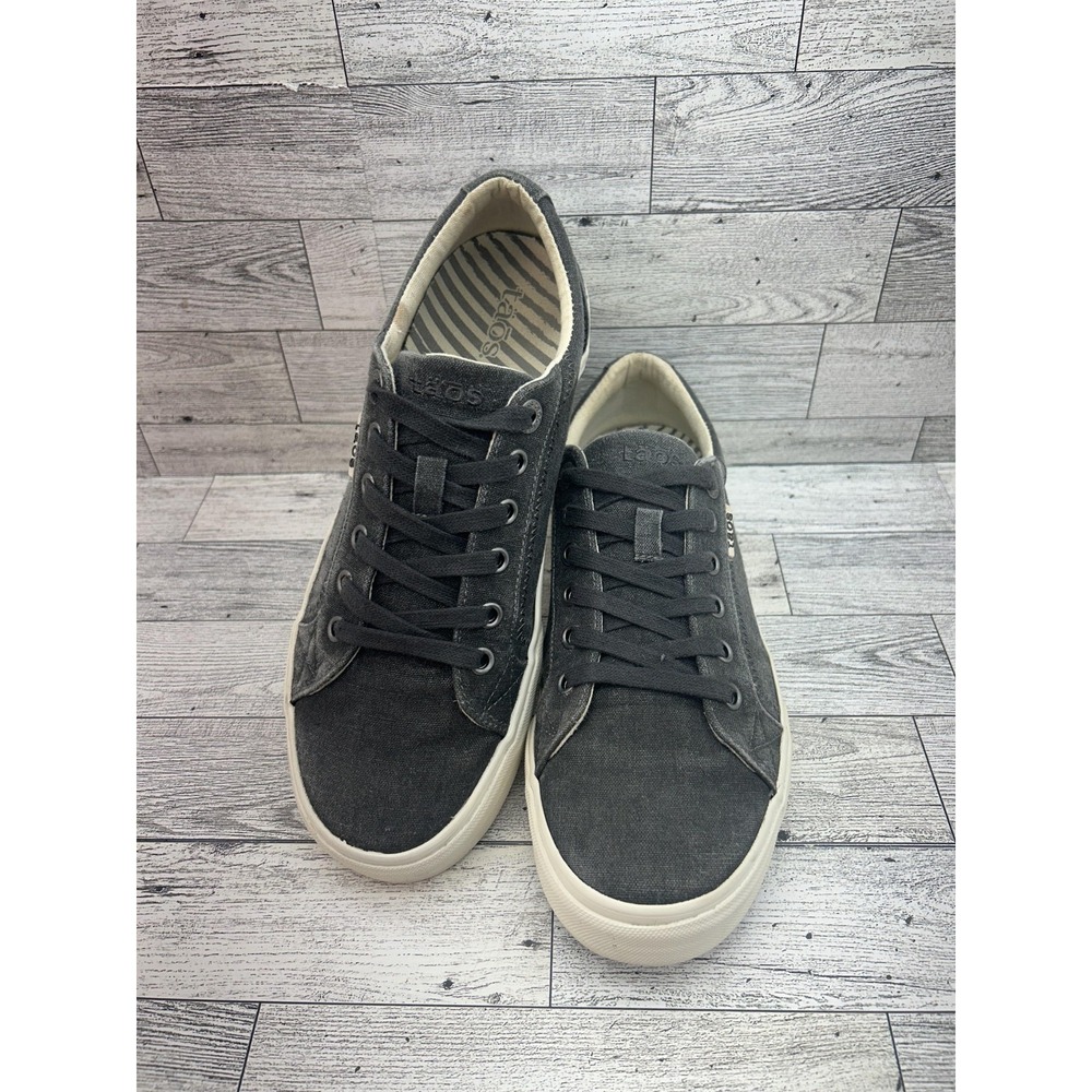 Taos Plim Soul Sneakers Charcoal Canvas Sz 9